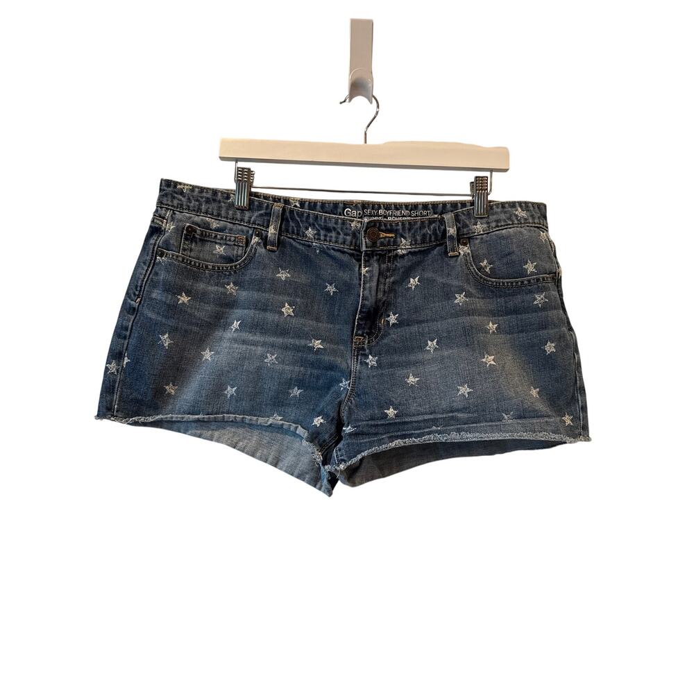 Gap Outlet Sexy Boyfriend Denim Cutoffs in Medium Indigo, 16